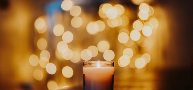 candle, flame, bokeh